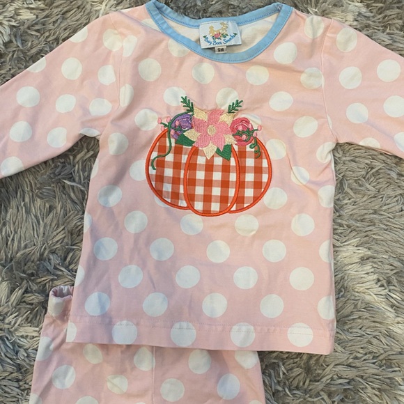 Girls Pumpkin Pajamas - Picture 2 of 4